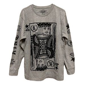 UNISEX EIGHTY EIGHT Tee, Long Sleeve, Heather Gray, Medium